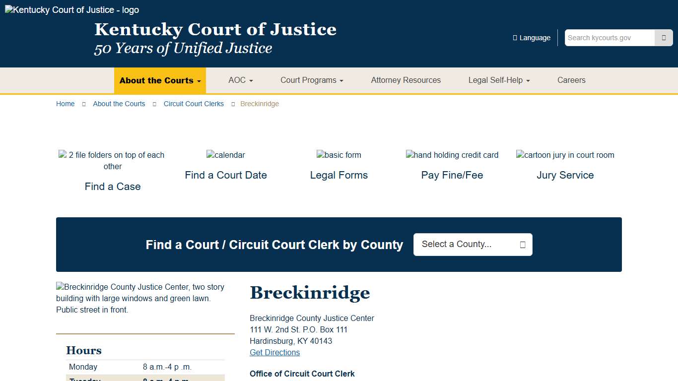 Breckinridge - Kentucky Court of Justice